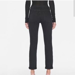 FRAME Washed Black Le Garçon Mid Rise Straight Leg Boyfriend Jeans 29